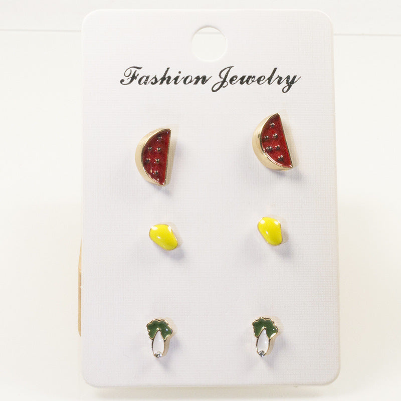 Watermelon cabbage Earring Set