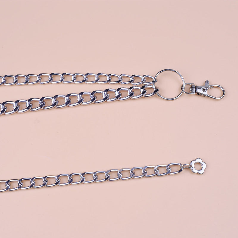 Multilayer Metal Waist Chain Dress Belts Metal Belt for Women