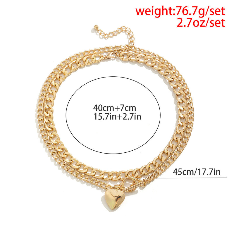 Heart Layered Necklace for Women