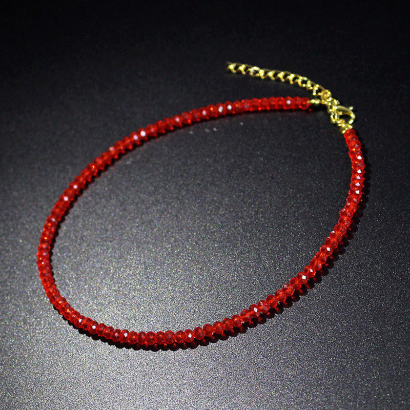 Simple Black Beads Short Necklace