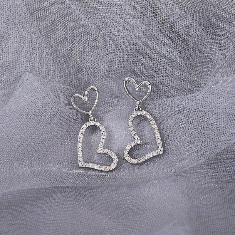 Heart Love Simple Pendant Earrings
