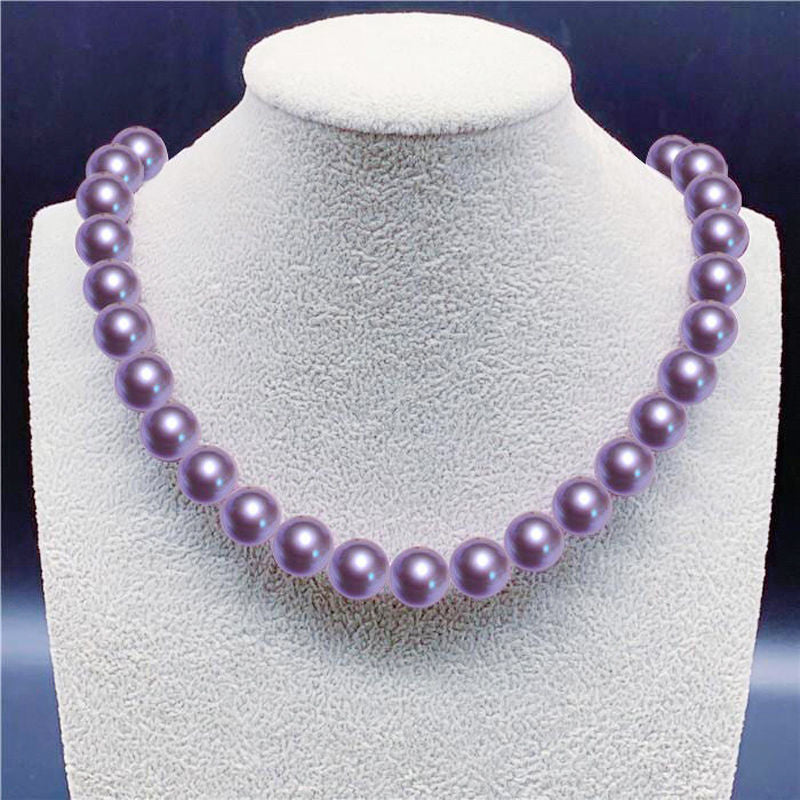 Round Sea Shell Pearl Necklace