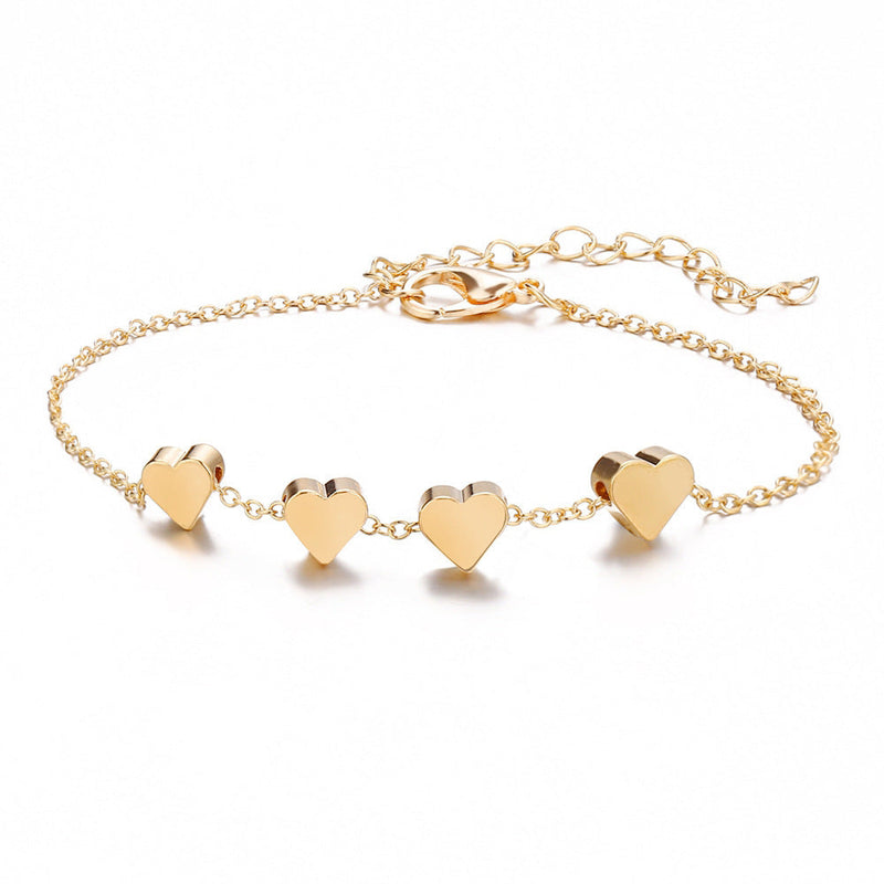 Heart Charm Pendant Bracelet for Women