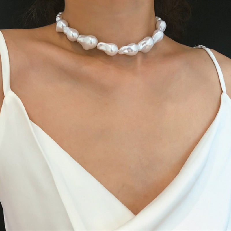 Multi Layer Pearl Necklace Choker