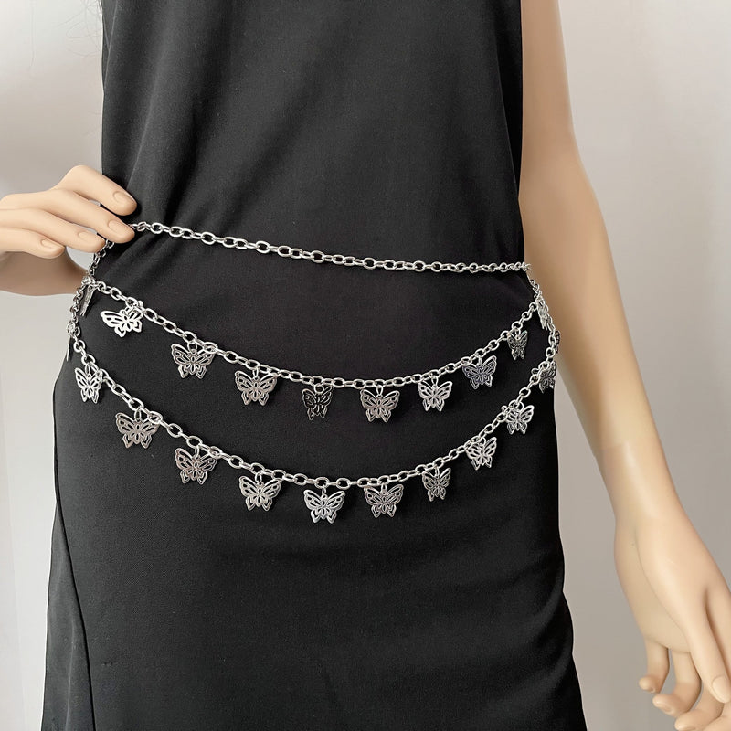 Retro Fashion Butterfly Pendant Multi-layer Trouser Chain