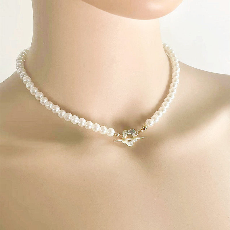 Fashion Flower OT Pearl Necklace