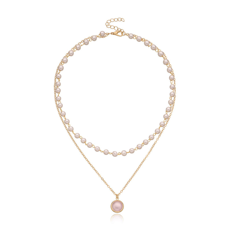 Chain Pearl Choker Necklace