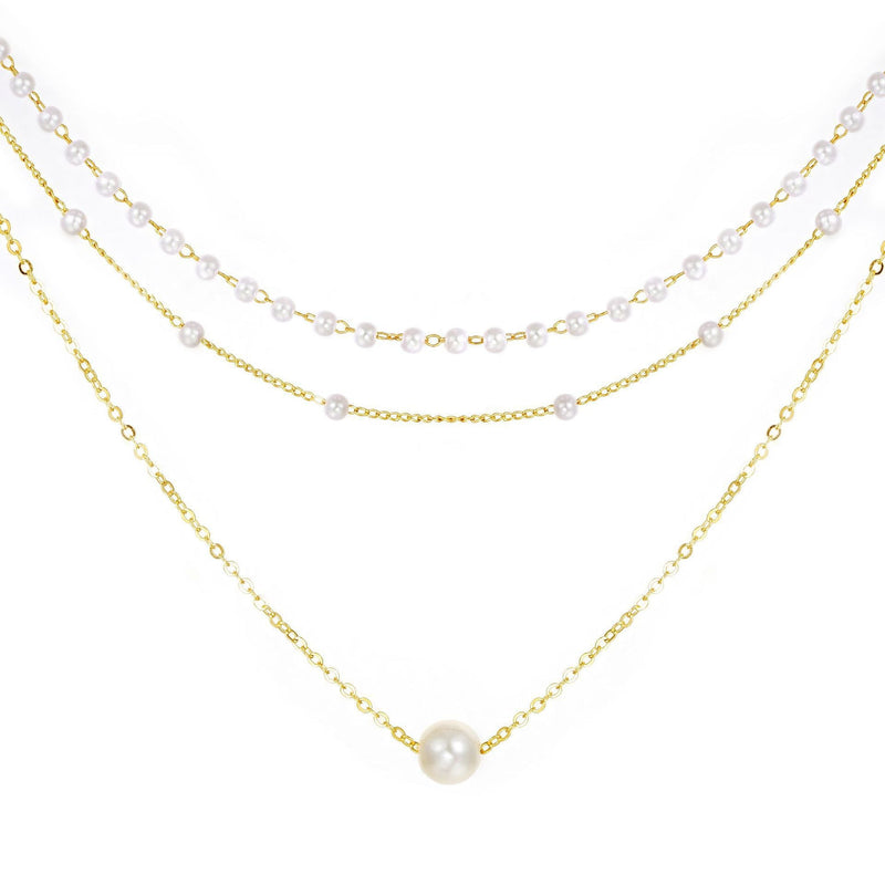 Pearl Pendant Multi-layer Necklace Stylish Women