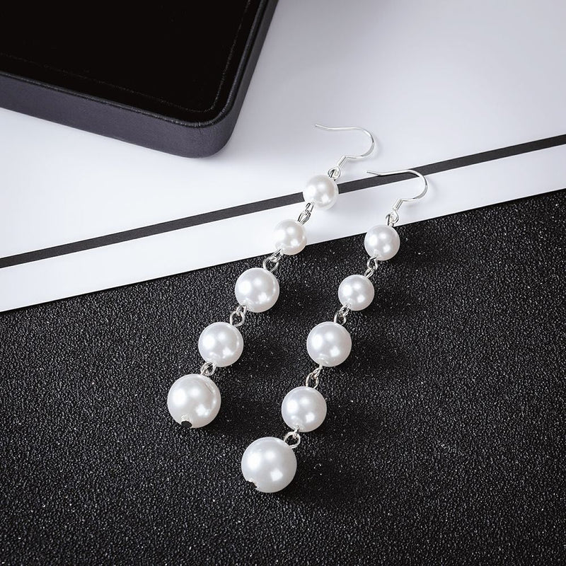 Pearl Beaded Hook Earrings for Women