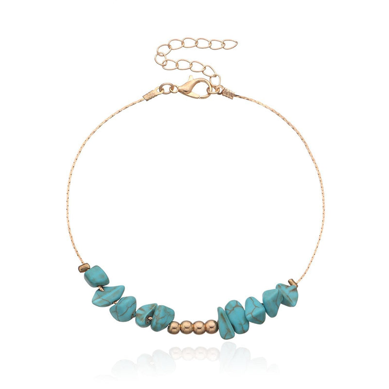 Turquoise Stone Vintage Anklet Jewelry