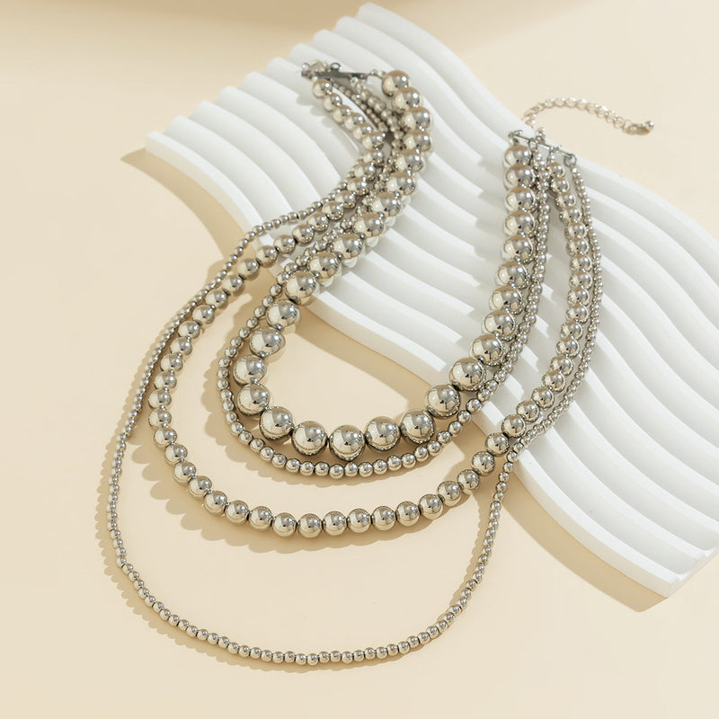 Multi Layered Large CCB Bead Chain Necklace