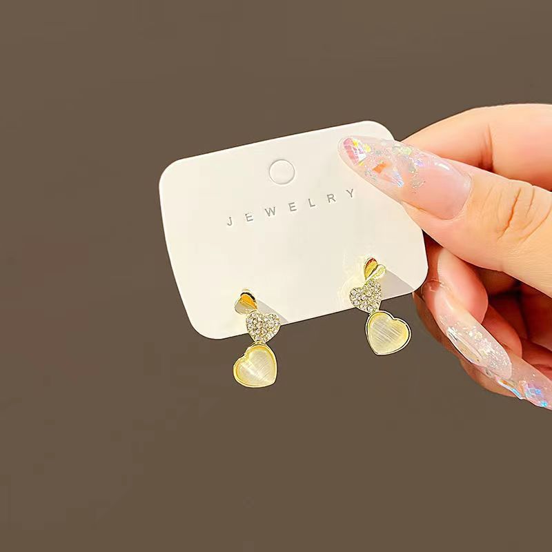 Crystal Love Pendant Earrings