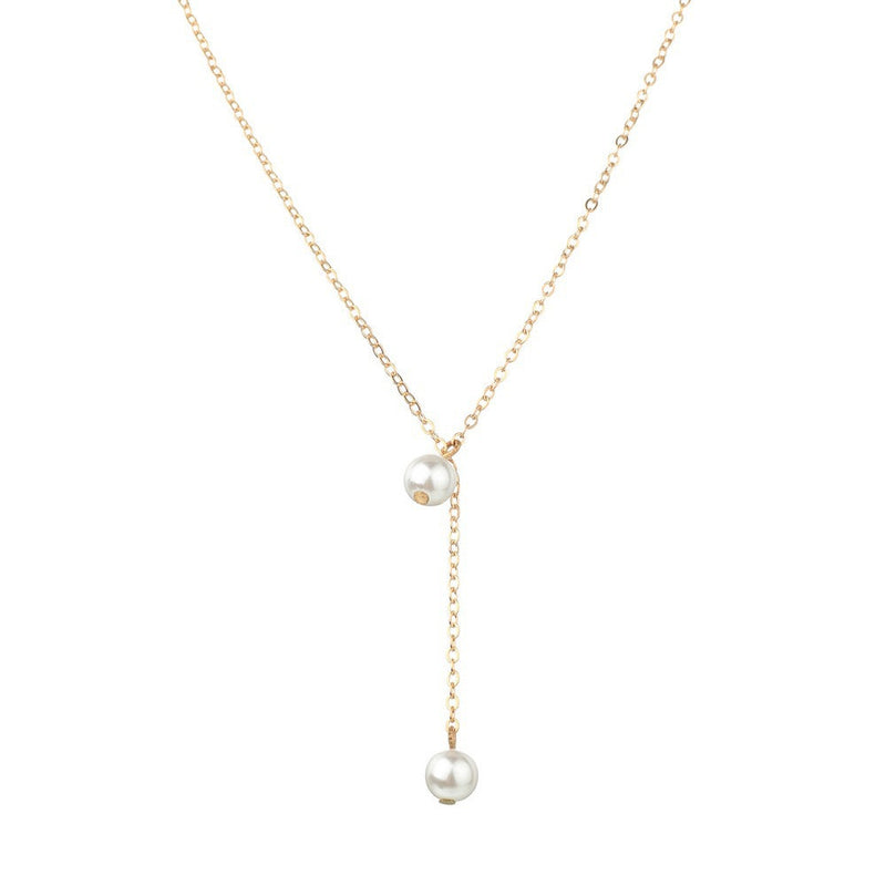 Pearl Pendant Chain Necklace