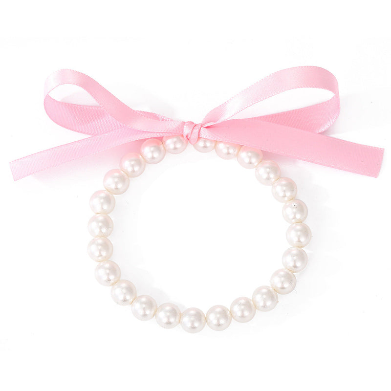 Beads Pearl Bow Bowknot Bracelet