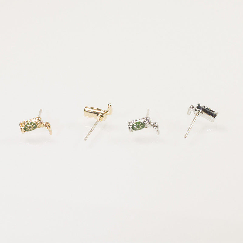 Summer cocktail Kiwi stud earrings set