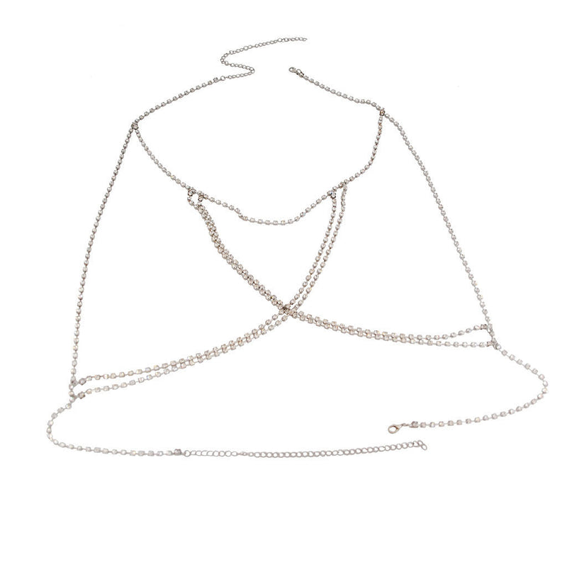 Sexy Bohemian Beach Necklace With Multi-tiered Cross Body Chain