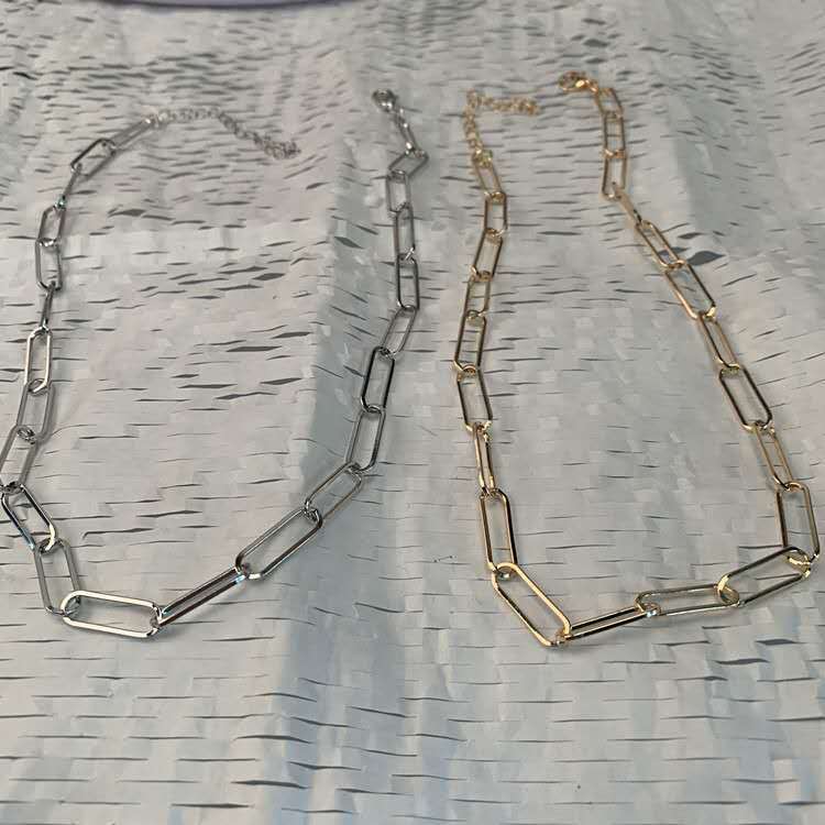 Paper Clip Link Chain Necklace