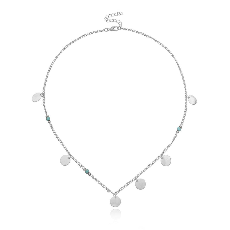 Round Sequin Beads Pendant Necklace