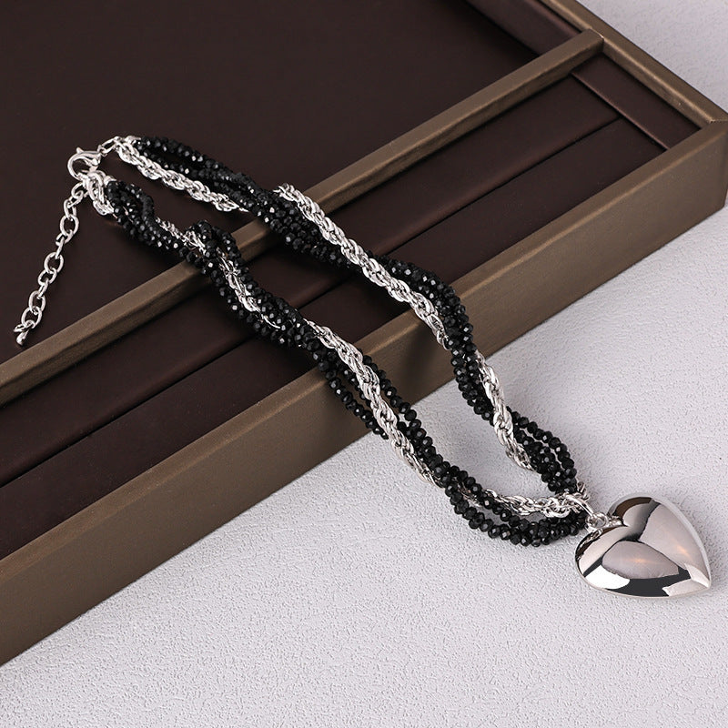 Double Wrapped Pearl love Necklace for Women