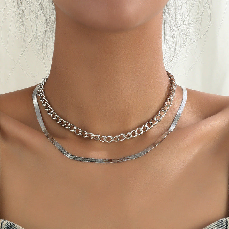Multilayer Layered Snake Chain Necklace