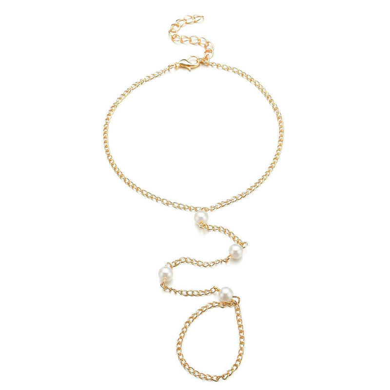 Summer Beach Style Alloy Mittens Anklet Jewelry