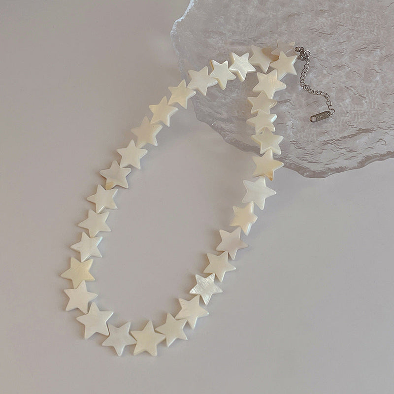 Natural Shell Disc Beading Choker Necklaces