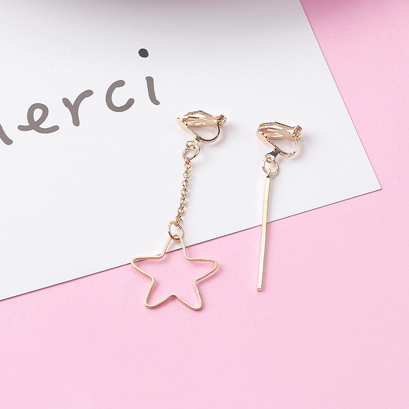 Geometric Triangle Tassel Earrings