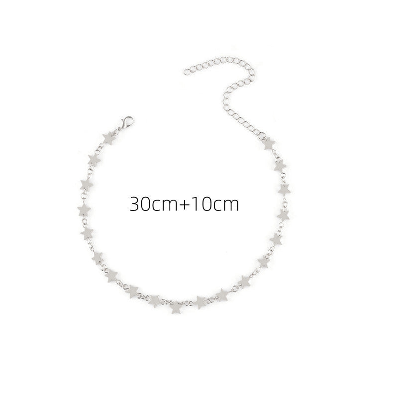 Star Chain Dainty Necklace Summer Beach Jewelry