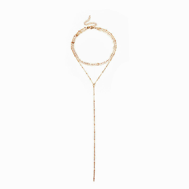 Sexy Multi-layer Sequined Necklace Tassel Chain