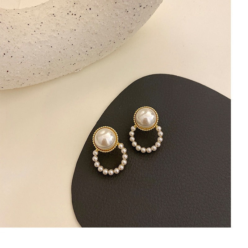 Round Pearl Earrings