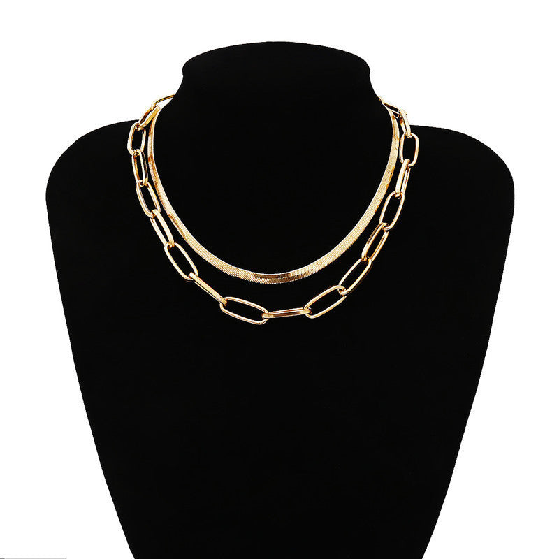 Double Layer Snake Chain Necklace