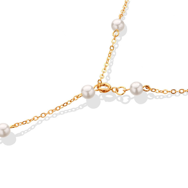 Pearl Chain Lariat Women Necklaces