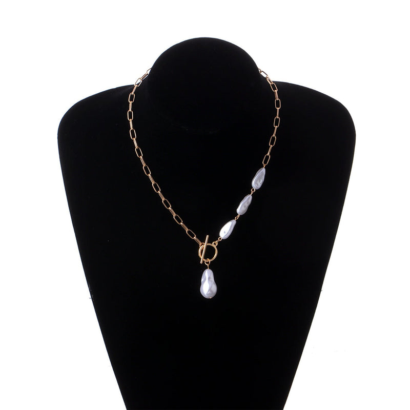 Baroque Pearl Chain Necklace