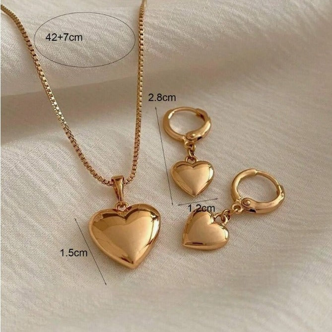 Sexy love Heart Necklace Set