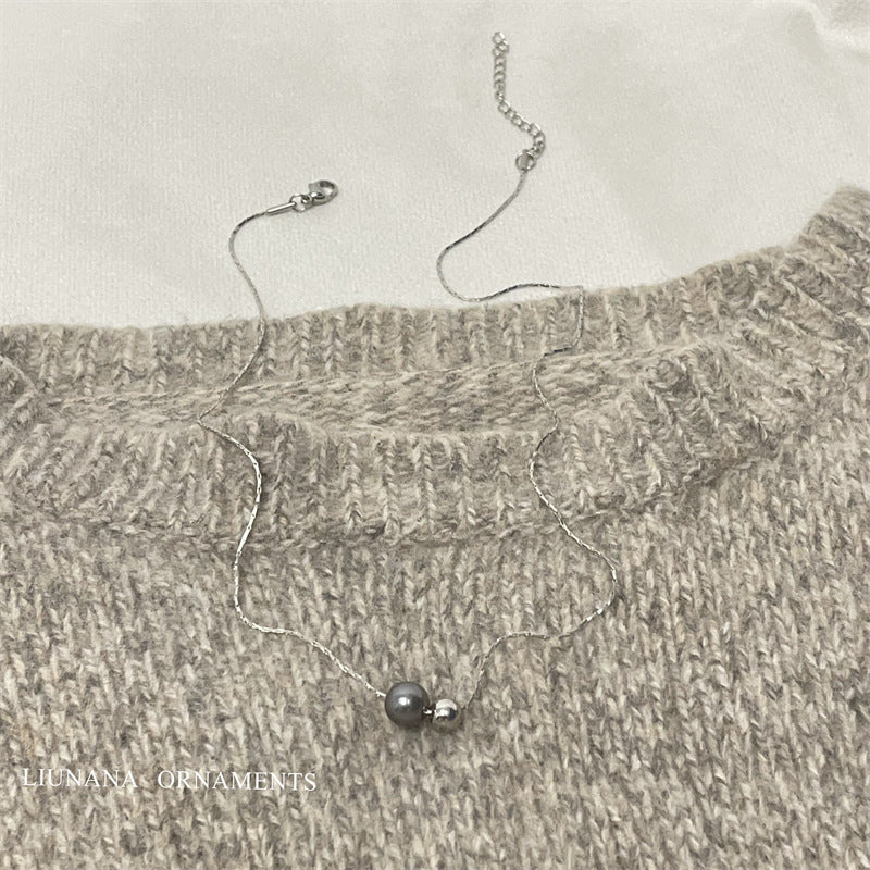 Geometric Chain Bead Necklace for Women