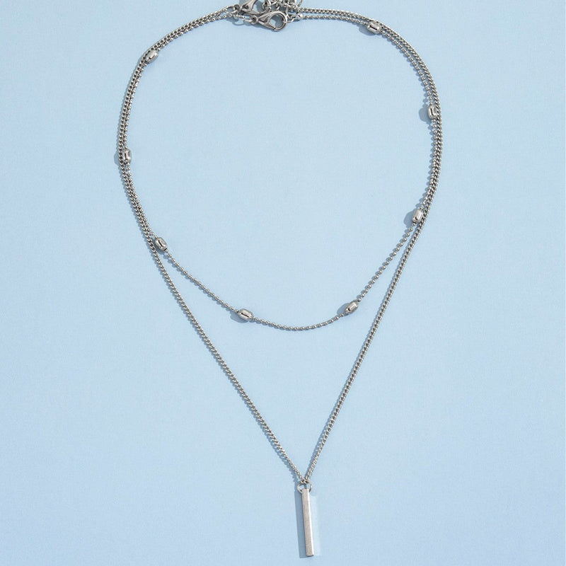 Multi Layered Related Clavicle Chain Necklace