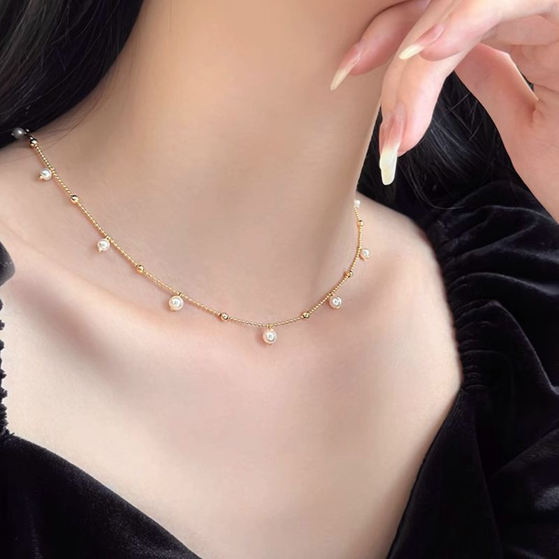 Pearl Bead Chain Necklaces