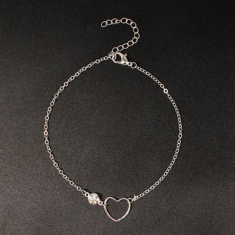 Heart Pendant Anklet Chain Foot Bracelet