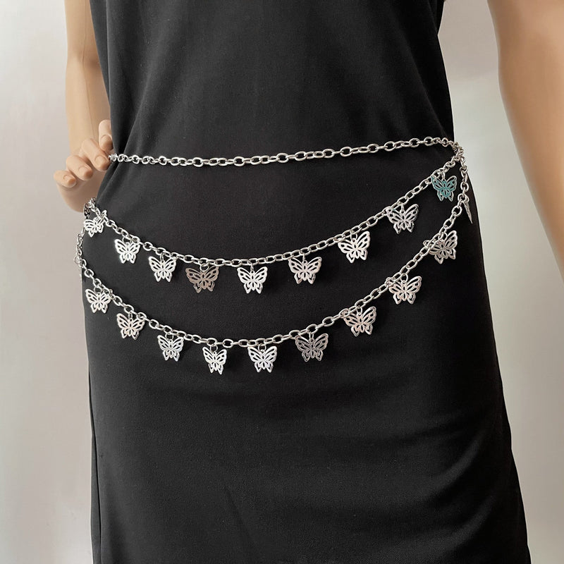 Retro Fashion Butterfly Pendant Multi-layer Trouser Chain