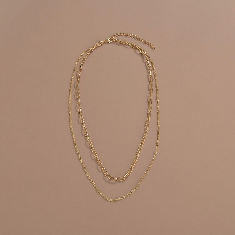 Double Layered Chain Necklace for Women
