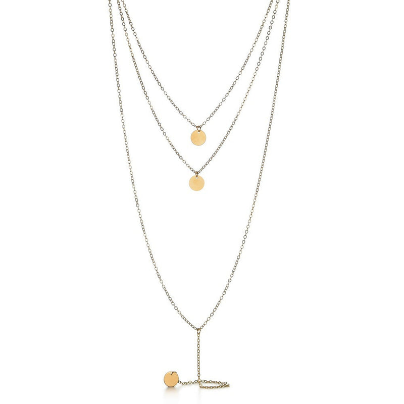 Coin Chain Pendant Sequins Multi Layers Necklaces