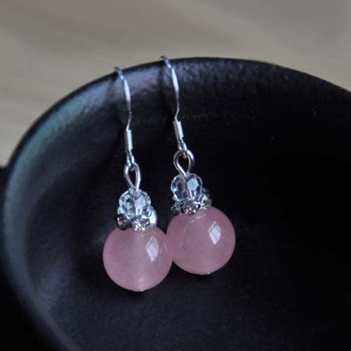 Natural Jadeitea Beads Earrings