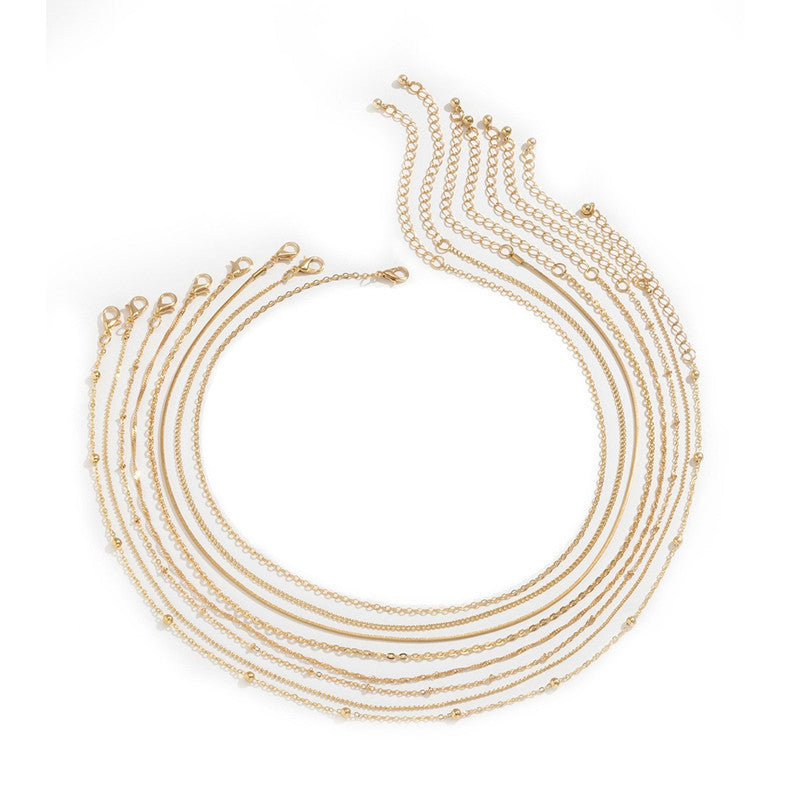 Multi Layer Link Chain Necklace Women