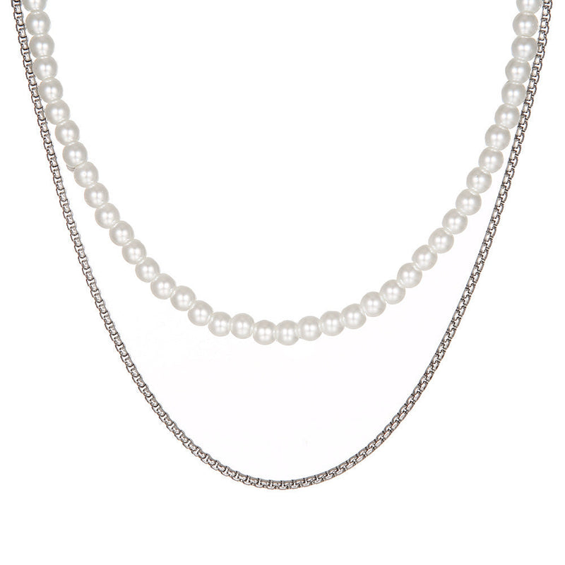 Pearl Stainless Steel Chain Necklace