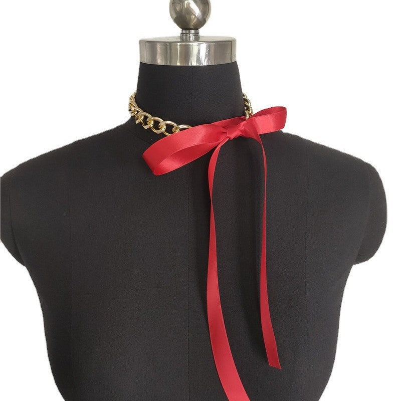 Rope Long Chain Necklace Rock Girl Choker