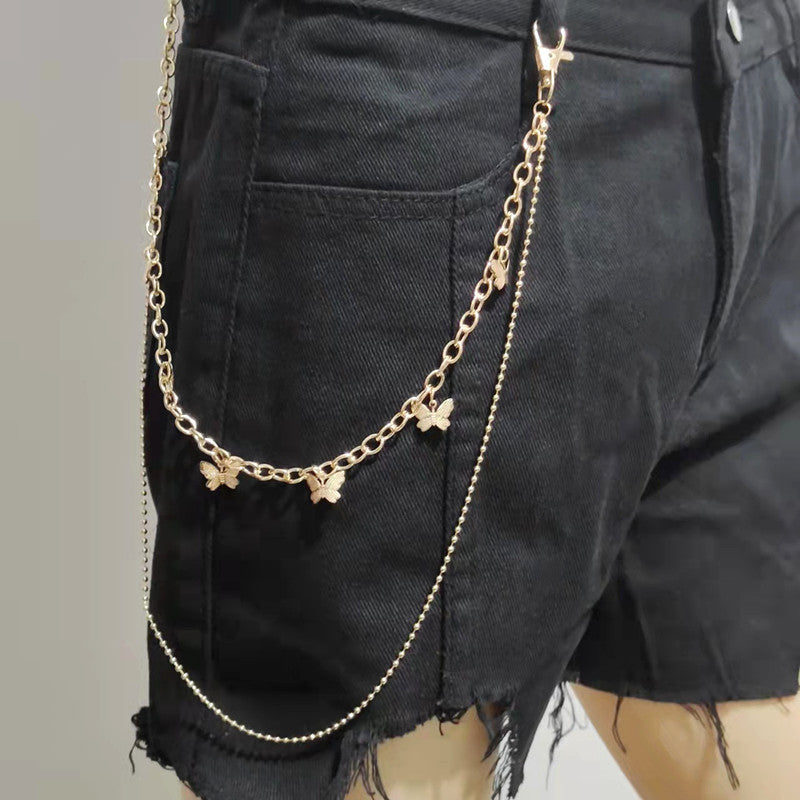 Butterfly Keychain Punk Trouser Wallet Chain Hip Hop Jeans Chains