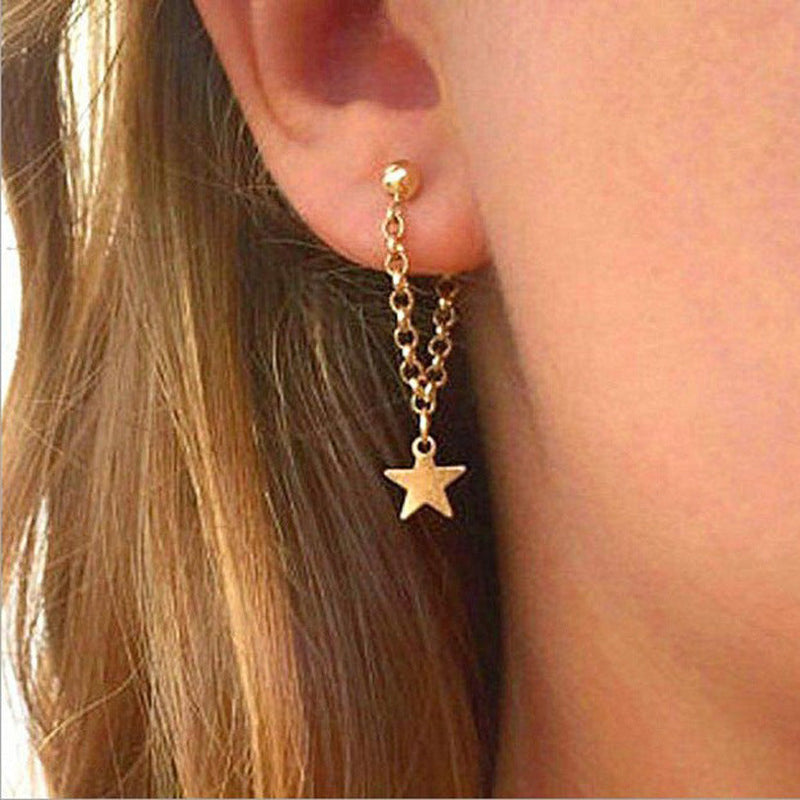 Star Tassel Stud Earrings