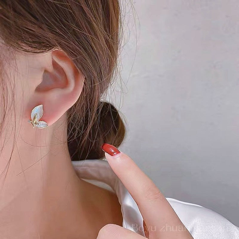 Creative Enamel Butterfly Earrings