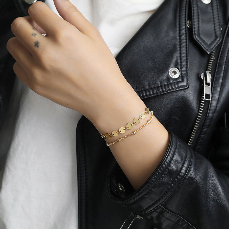 Beach Jewelry Double Layer Chain Bracelet