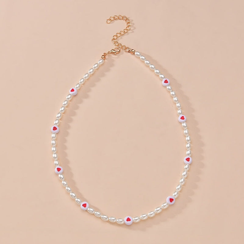 Bohemian Holiday Pearl Necklace Sweet Simple Pearl love